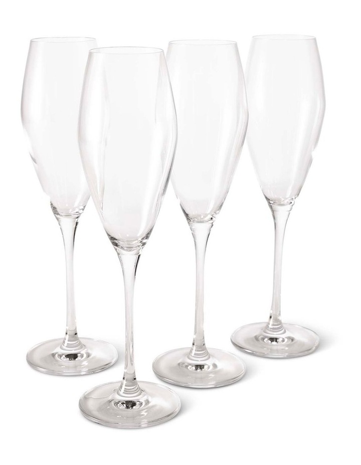 salt&pepper Salut 4 Piece Prosecco Glass Set 270mL in Clear image 1