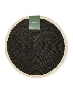 salt&pepper Taylor Square Placemat 38cm Set of 2 in Black