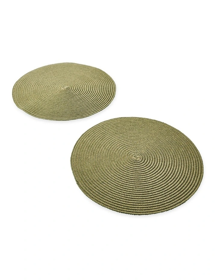 salt&pepper Taylor Square Placemat 38cm Set of 2 in Sea Green image 2