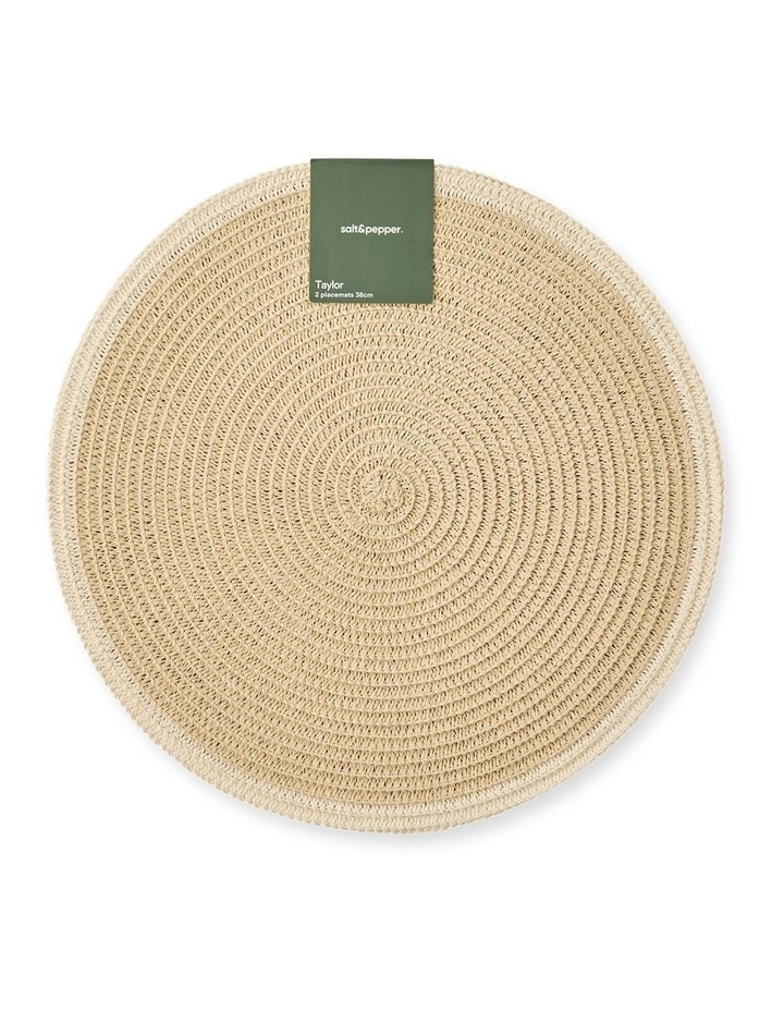 salt&pepper Taylor Square Placemat 38cm Set of 2 in Natural image 1
