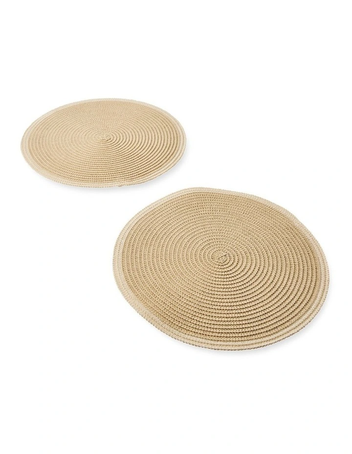 salt&pepper Taylor Square Placemat 38cm Set of 2 in Natural image 2