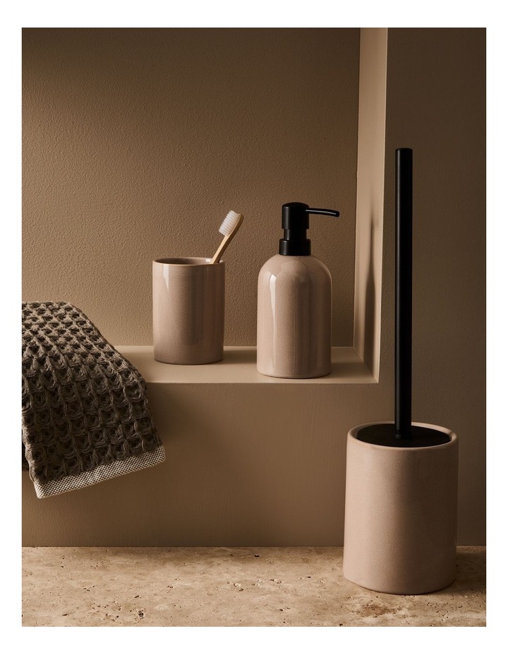 salt&pepper Tide Bathroom Tumbler 10 x 8cm in Mushroom image 5