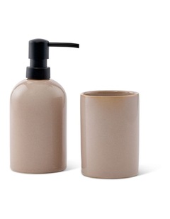 salt&pepper Tide Soap Dispenser & Tumbler Set in Mushroom