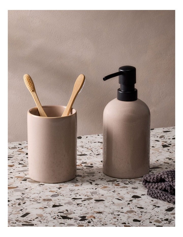 salt&pepper Tide Soap Dispenser & Tumbler Set in Mushroom image 2