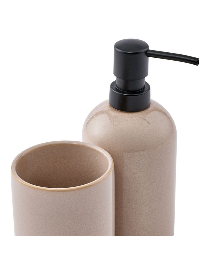 salt&pepper Tide Soap Dispenser & Tumbler Set in Mushroom image 3