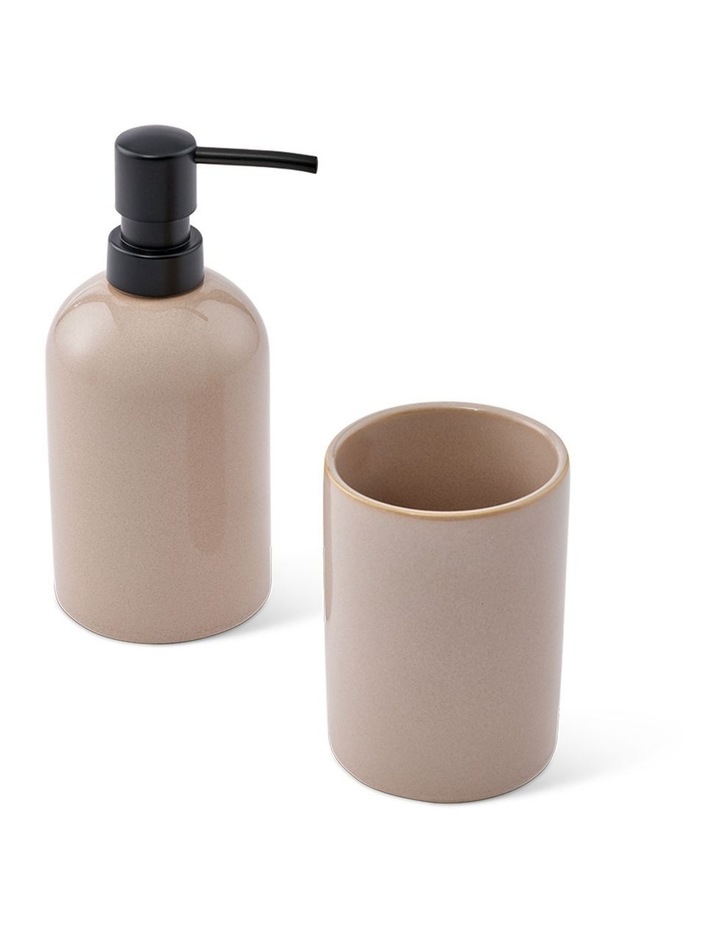 salt&pepper Tide Soap Dispenser & Tumbler Set in Mushroom image 4