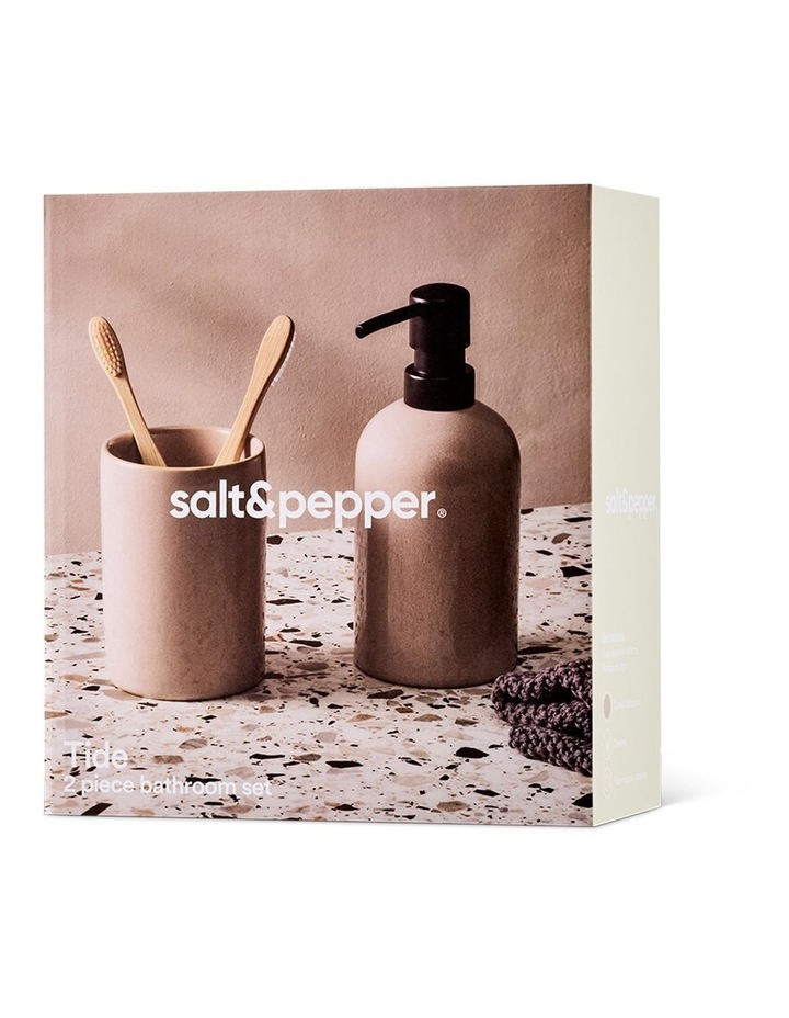 salt&pepper Tide Soap Dispenser & Tumbler Set in Mushroom image 7