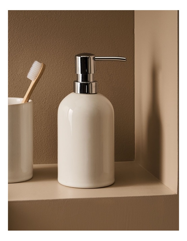 salt&pepper Tide Pump Soap Dispenser 18cm in White image 2