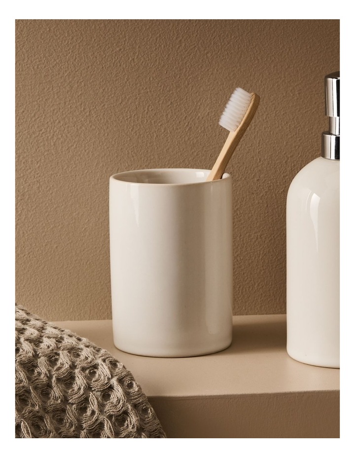 salt&pepper Tide Bathroom Tumbler 10 x 8cm in White image 2