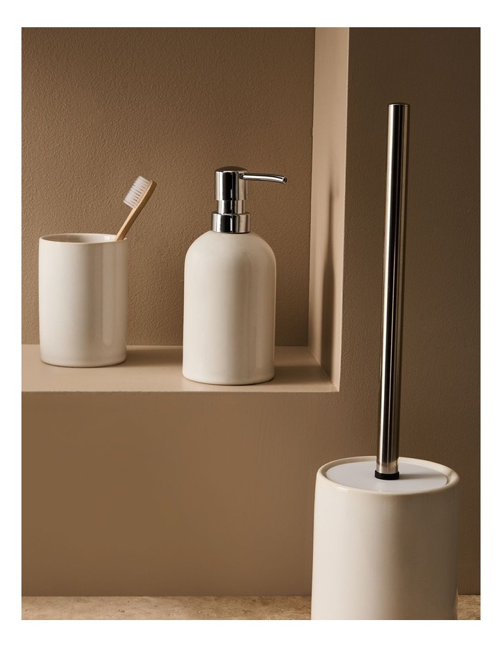salt&pepper Tide Toilet Brush Holder in White image 7