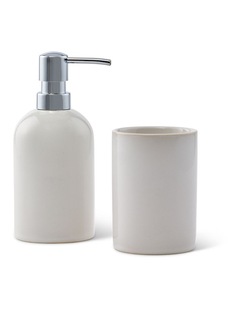 salt&pepper Tide Soap Dispenser & Tumbler Set in White