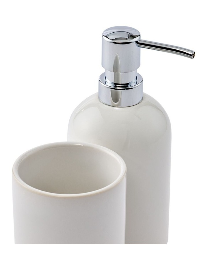 salt&pepper Tide Soap Dispenser & Tumbler Set in White image 3