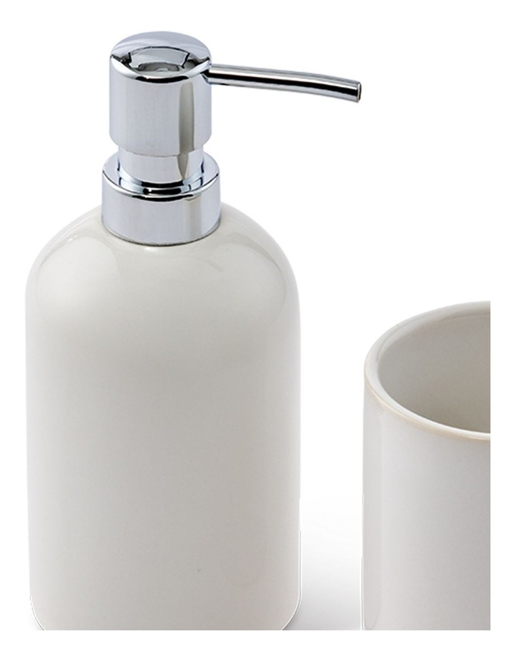 salt&pepper Tide Soap Dispenser & Tumbler Set in White image 5