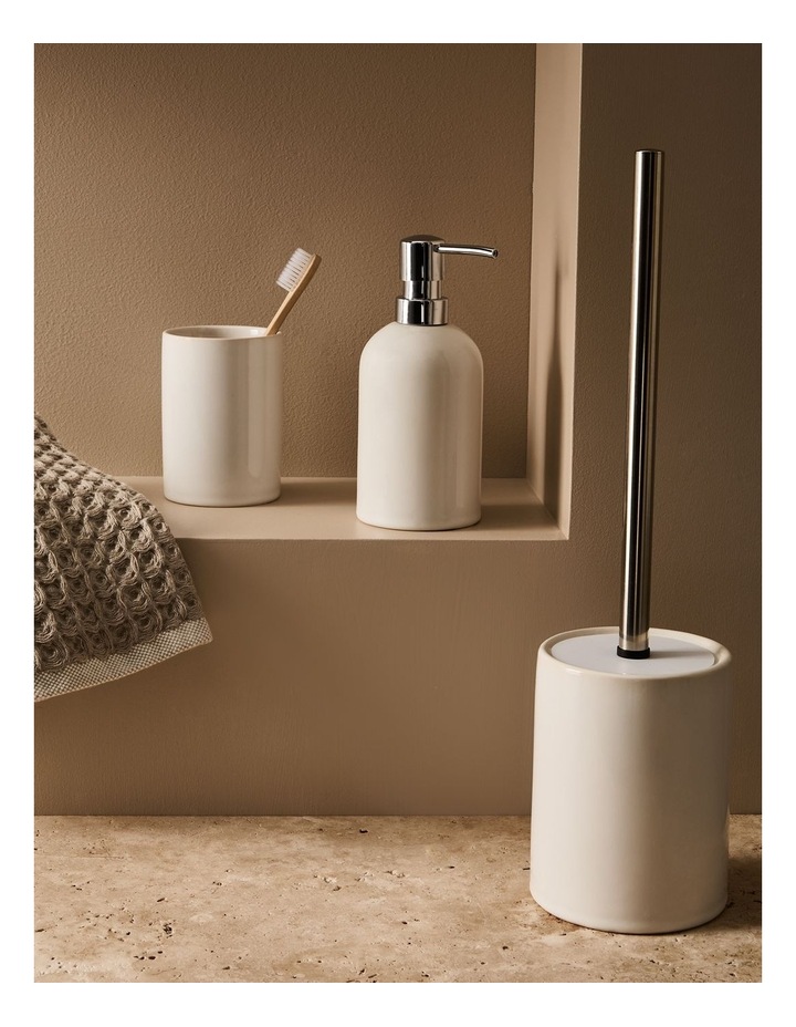 salt&pepper Tide Soap Dispenser & Tumbler Set in White image 6