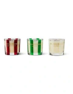 Wanderlust 3 Piece Christmas Candle Set 50g