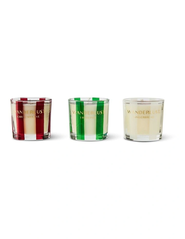 Wanderlust 3 Piece Christmas Candle Set 50g image 1