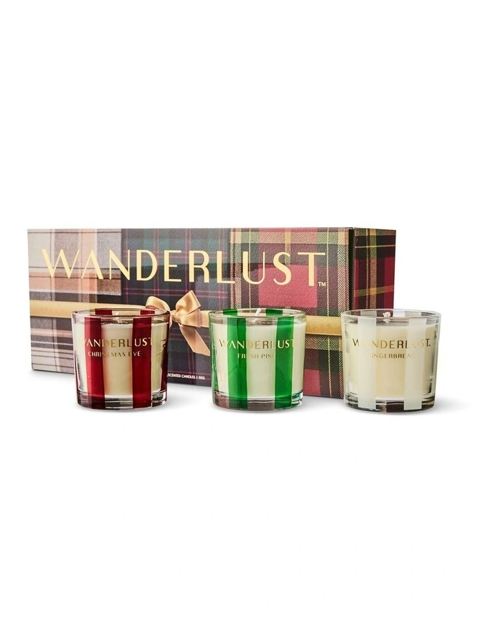 Wanderlust 3 Piece Christmas Candle Set 50g image 3