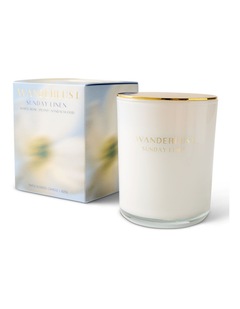 salt&pepper Wanderlust Sunday Linen Candle with Lid 425g
