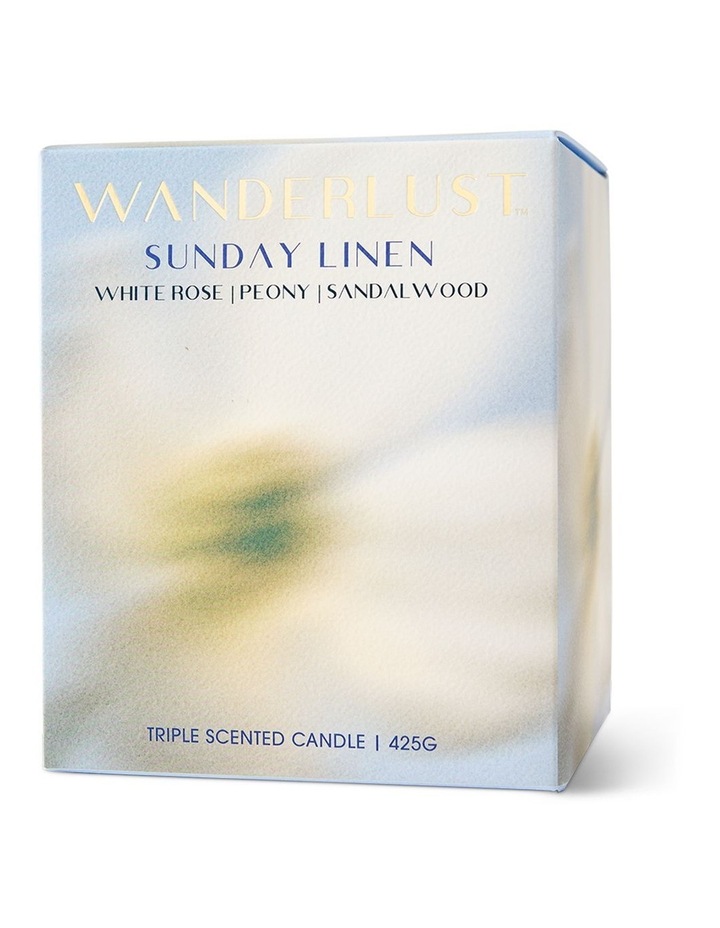 salt&pepper Wanderlust Sunday Linen Candle with Lid 425g image 2