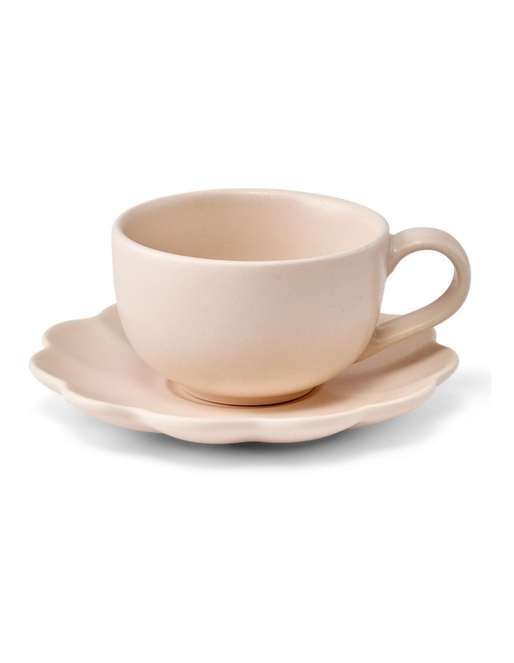 salt&pepper Leif 4 Piece Teacup & Saucer Set 240mL in Organza & Moss image 3