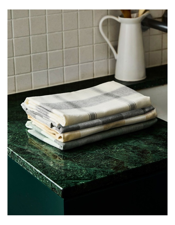 salt&pepper Check 2 Piece Tea Towel Set in Charcoal image 2