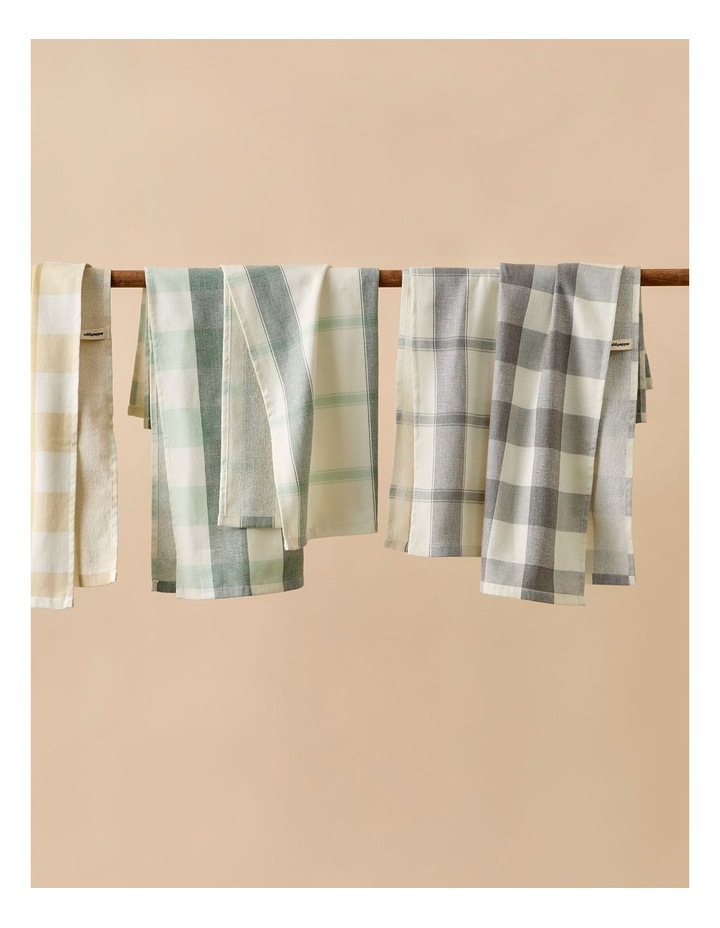 salt&pepper Check 2 Piece Tea Towel Set in Charcoal image 5