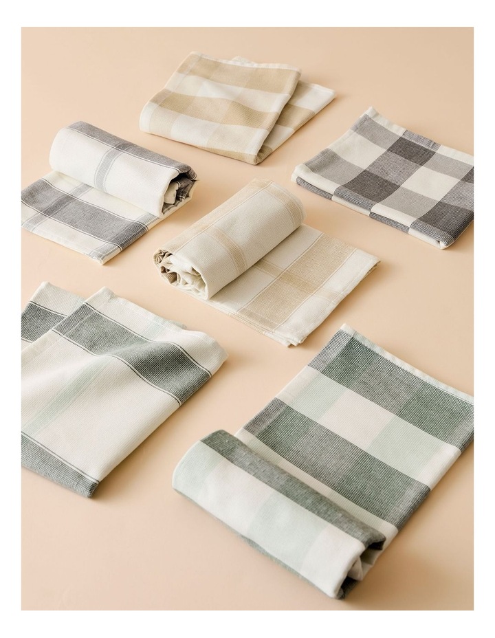 salt&pepper Check 2 Piece Tea Towel Set in Charcoal image 6