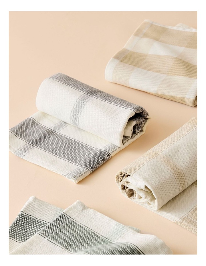 salt&pepper Check 2 Piece Tea Towel Set in Charcoal image 7