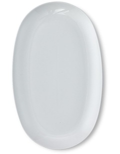 salt&pepper Coupe Oval Platter 38 x 23.5cm in White