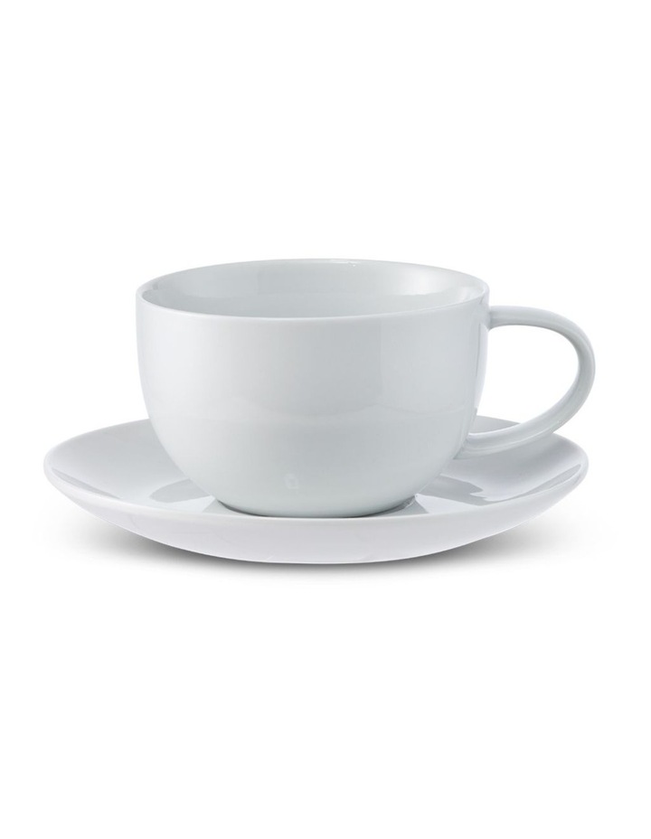 salt&pepper Coupe Teacup & Saucer 250mL in White image 1
