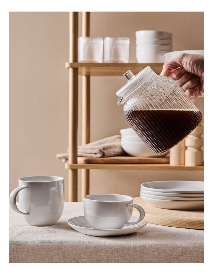 salt&pepper Coupe Teacup & Saucer 250mL in White image 2