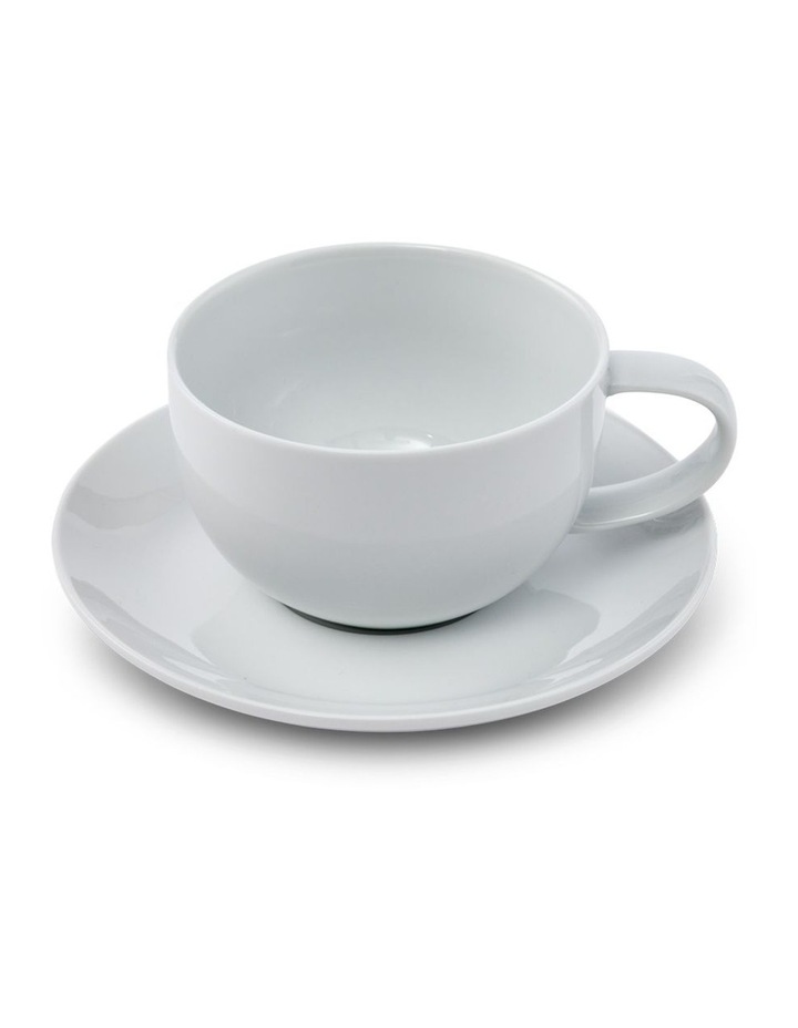 salt&pepper Coupe Teacup & Saucer 250mL in White image 3