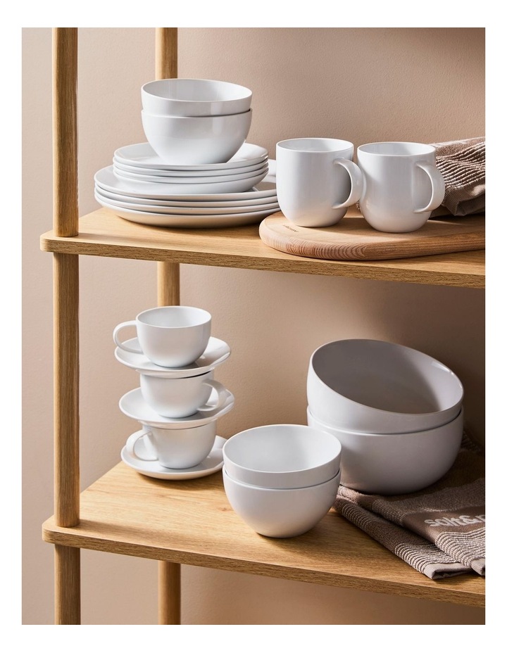 salt&pepper Coupe Teacup & Saucer 250mL in White image 5