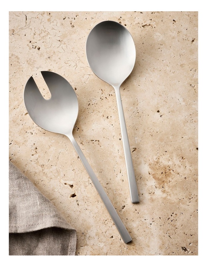 salt&pepper Kai 2 Piece Salad Server Set in Silver Satin image 2