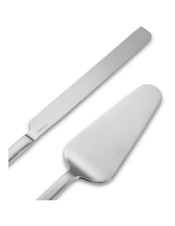 salt&pepper Kai 2 Piece Cake Server Set in Silver Satin image 5