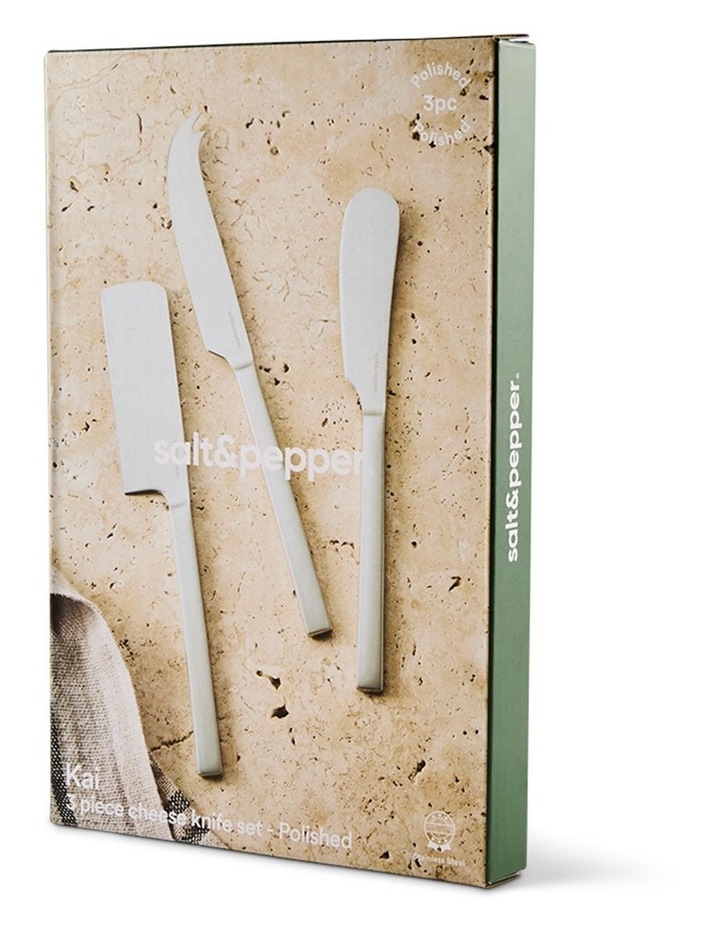 salt&pepper Kai 3 Piece Cheese Knife Set in Silver Polish image 5