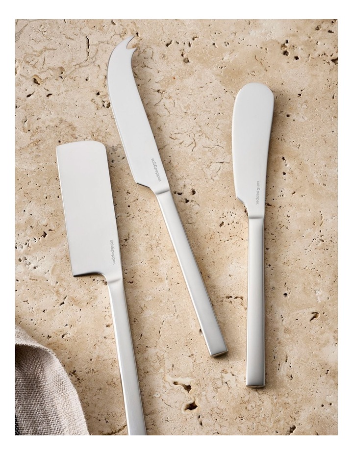 salt&pepper Kai 3 Piece Cheese Knife Set in Silver Polish image 7