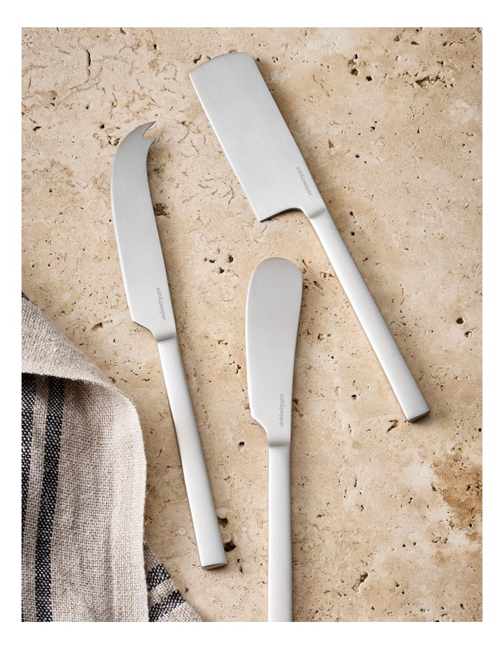 salt&pepper Kai 3 Piece Cheese Knife Set in Silver Satin image 2