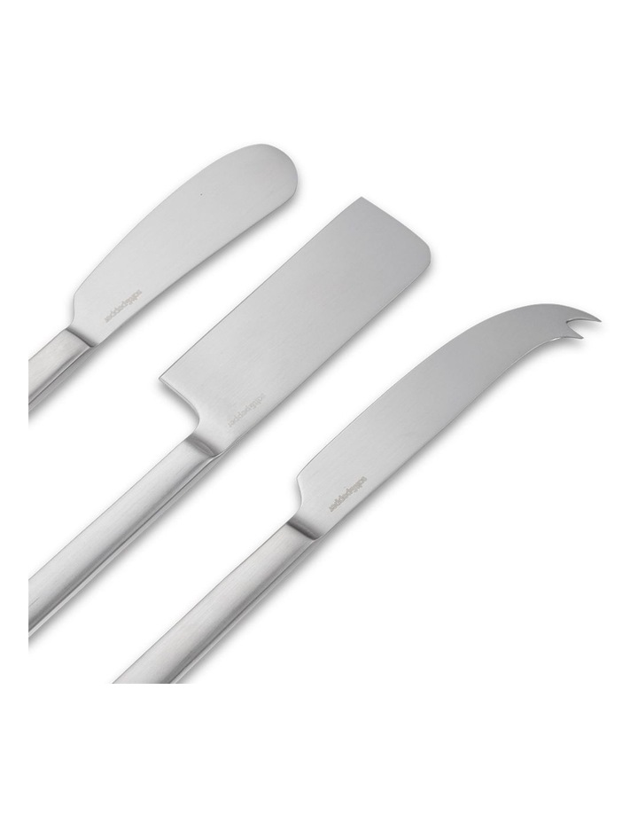 salt&pepper Kai 3 Piece Cheese Knife Set in Silver Satin image 4