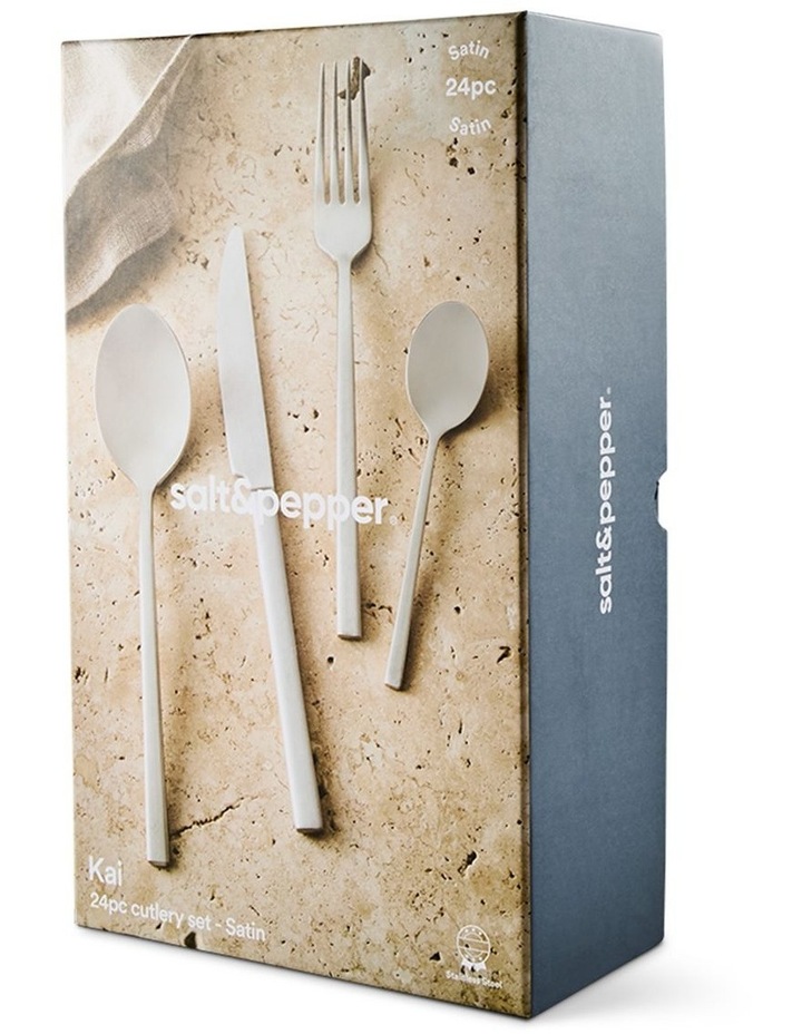 salt&pepper Kai 24 Piece Cutlery Set in Silver Satin image 5
