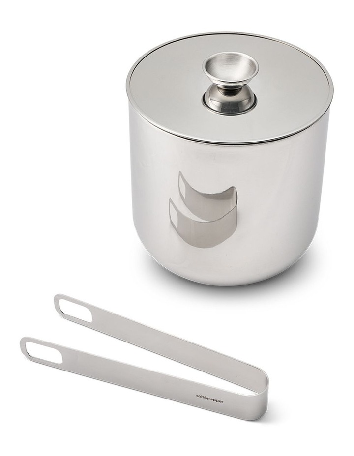 salt&pepper Lume Ice Bucket with Tongs image 1