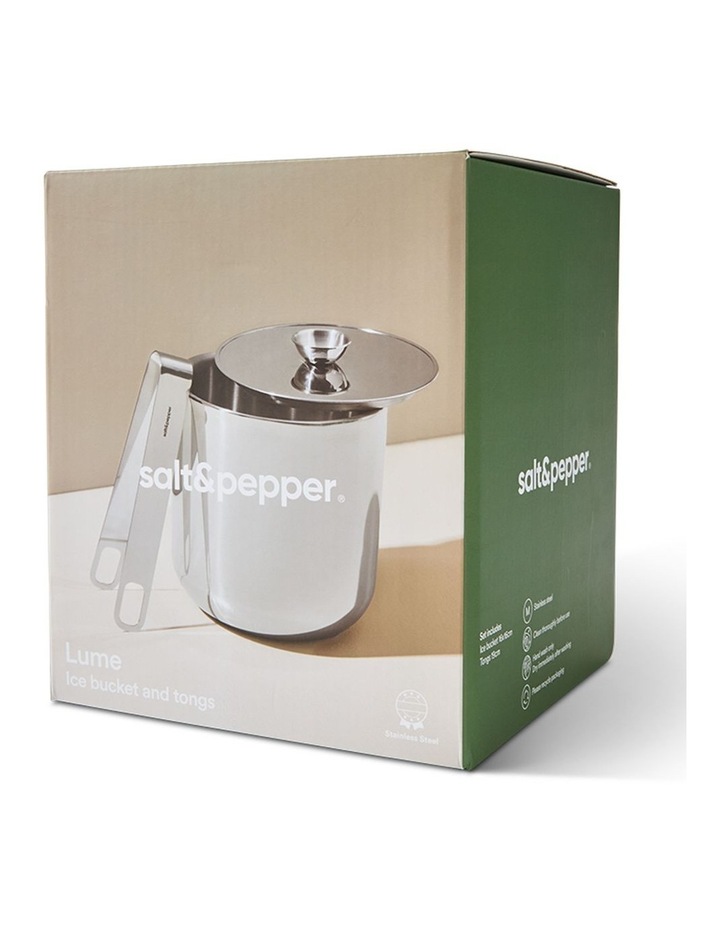 salt&pepper Lume Ice Bucket with Tongs image 6