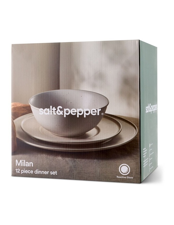 salt&pepper Milan 12 Piece Dinner Set in Parchment image 6