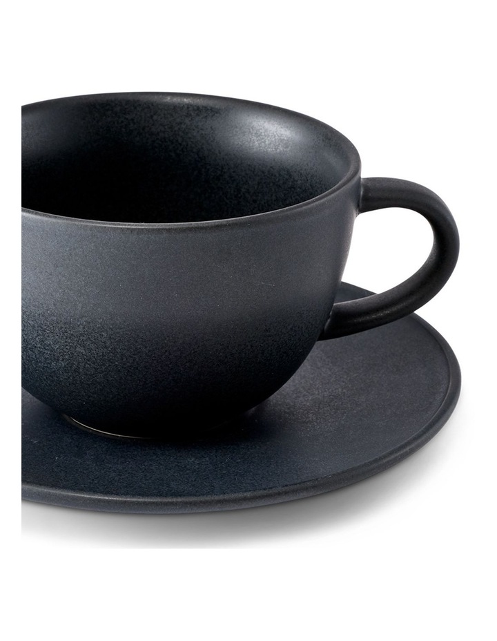 salt&pepper Milan Teacup & Saucer 280mL in Charcoal image 3