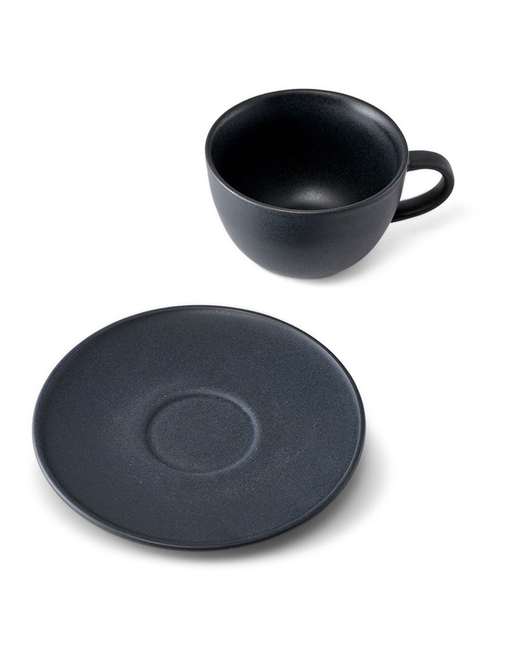 salt&pepper Milan Teacup & Saucer 280mL in Charcoal image 4