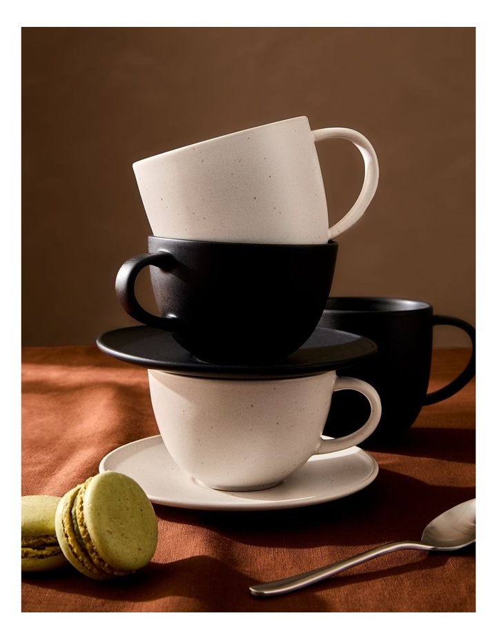 salt&pepper Milan Teacup & Saucer 280mL in Charcoal image 5
