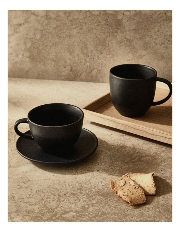 salt&pepper Milan Teacup & Saucer 280mL in Charcoal image 7