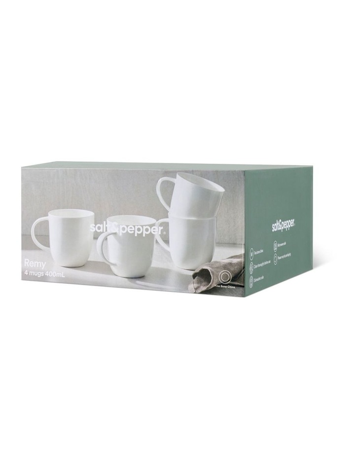 salt&pepper Remy 4 Piece Mug Set 400mL in White image 5