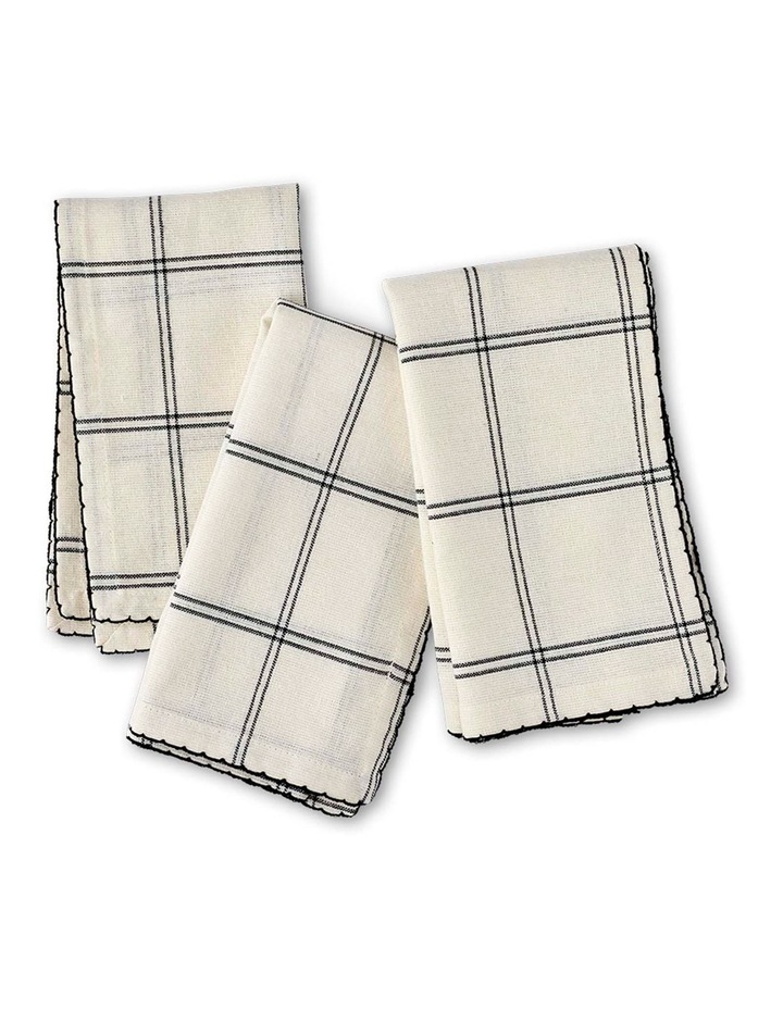 salt&pepper Taylor 4 Piece Napkin Set 45 x 45cm in Black & White image 1
