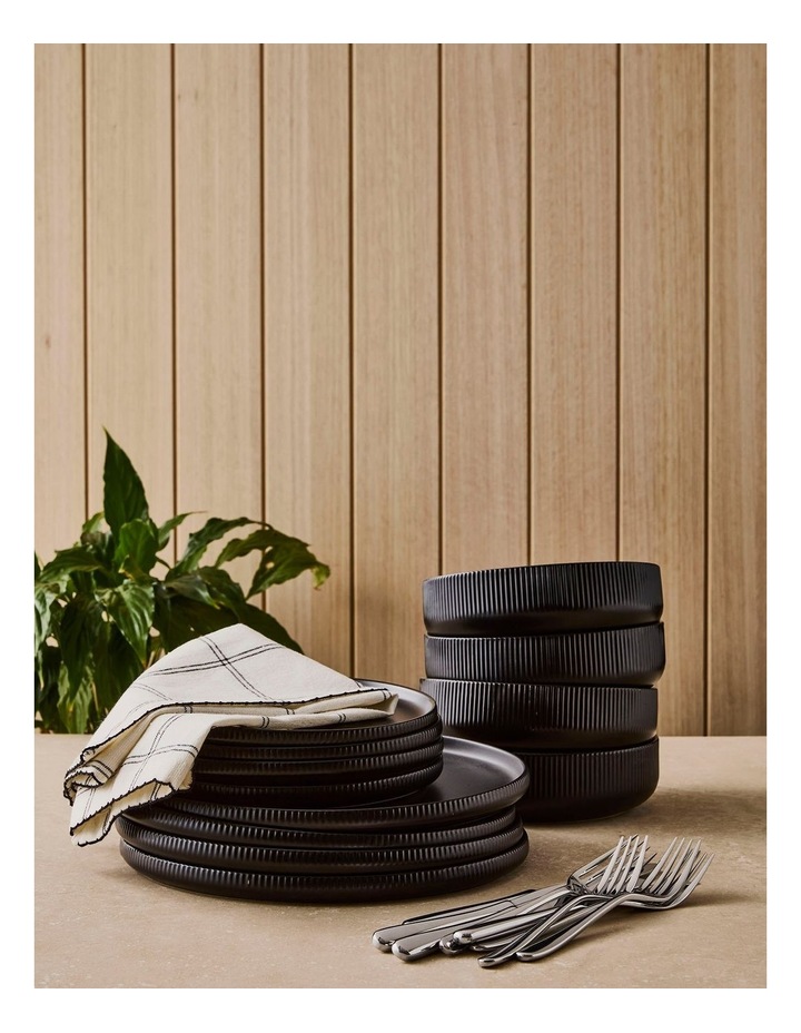 salt&pepper Taylor 4 Piece Napkin Set 45 x 45cm in Black & White image 6
